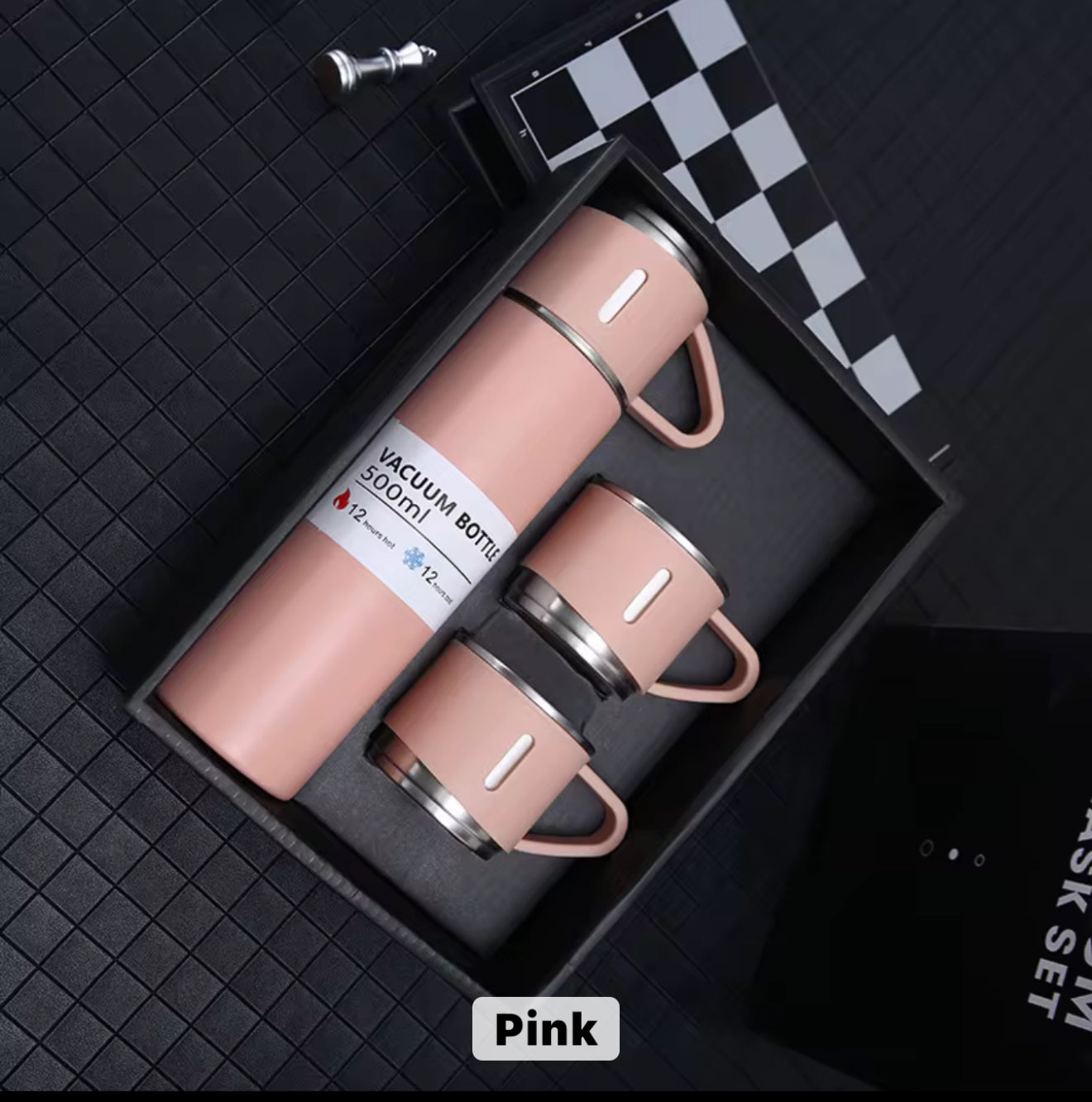 Portable Stainless Steel Thermo Bottle with Cup Lid
