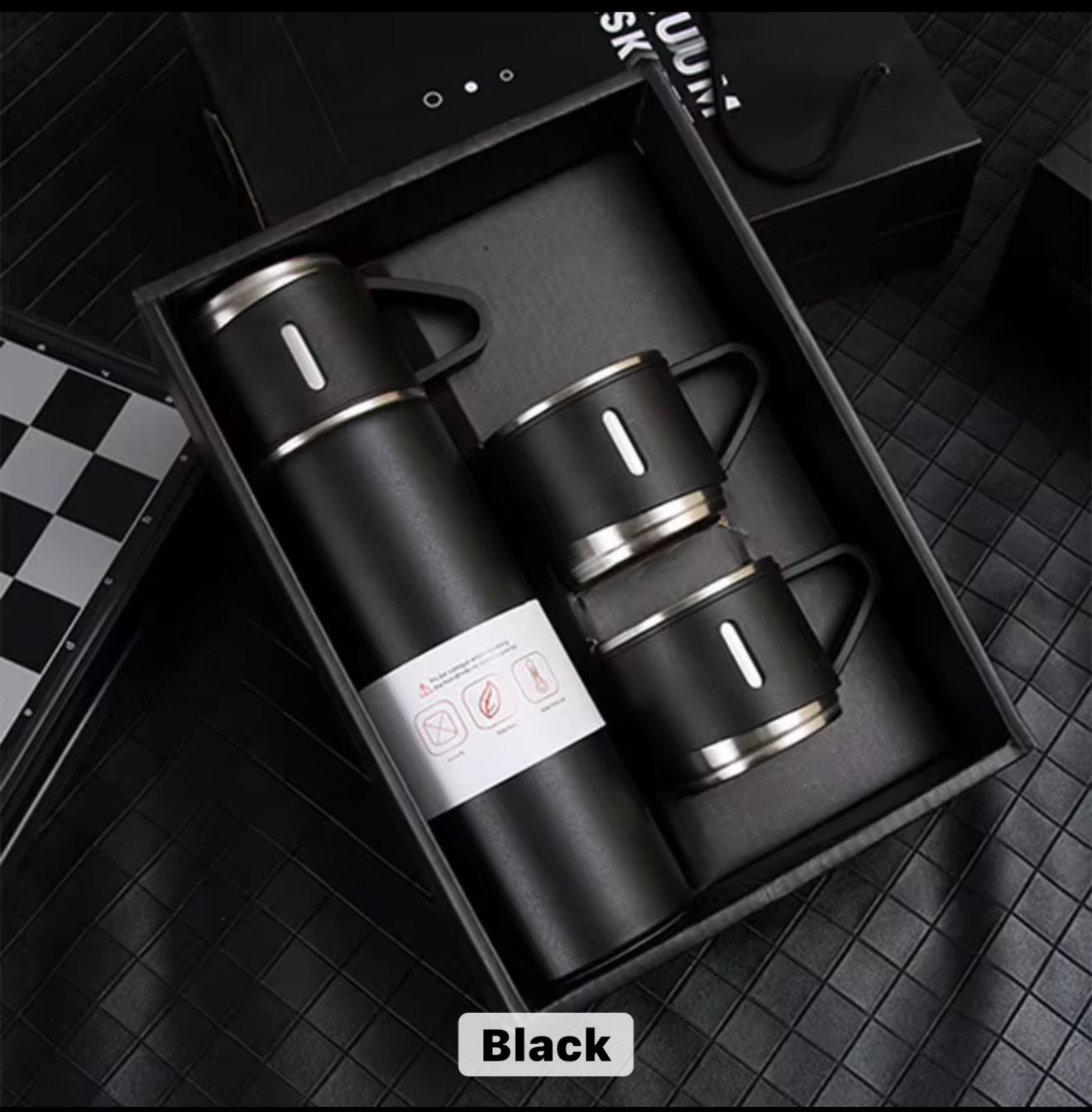 Portable Stainless Steel Thermo Bottle with Cup Lid