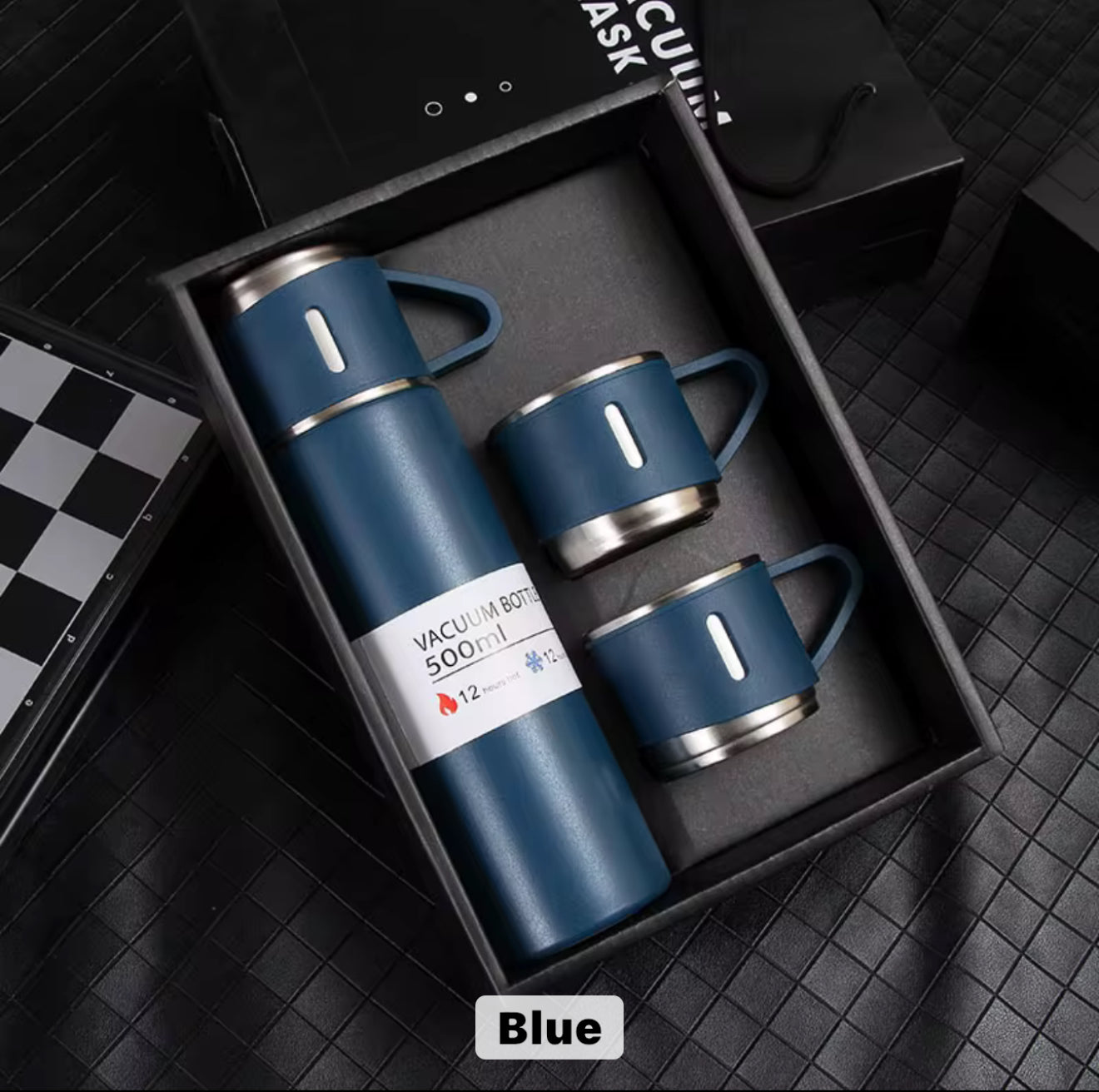 Portable Stainless Steel Thermo Bottle with Cup Lid