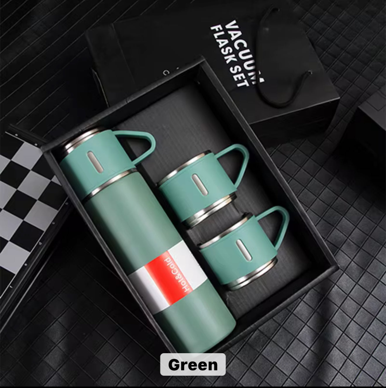 Portable Stainless Steel Thermo Bottle with Cup Lid